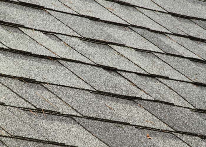 residential roof replacement - grey shingles on a roof in Newton